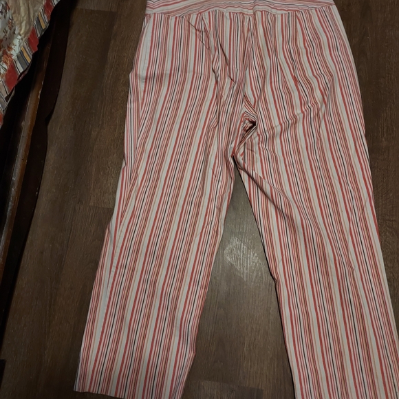 Kim Rogers Coral Pants and Multicolor Striped Trousers - Picture 2 of 6